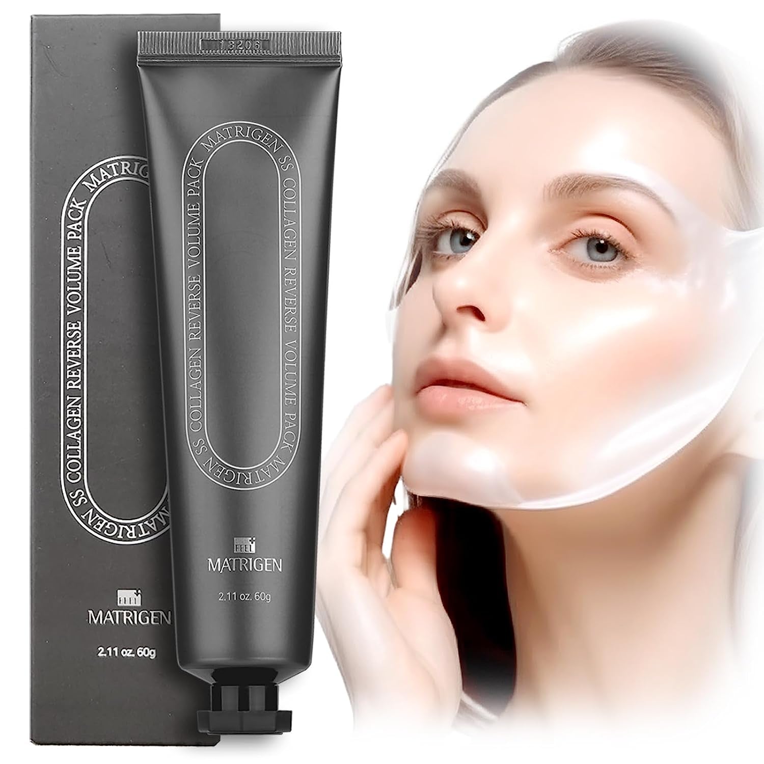 SS Collagen Reverse Film Volume Peel off Face Mask Pack, Hydrolyzed Collagen 380 Dalton anti Aging Wrinkles Plumping Dark Circles Hypoallergenic, K-Beauty Sleeping Mask